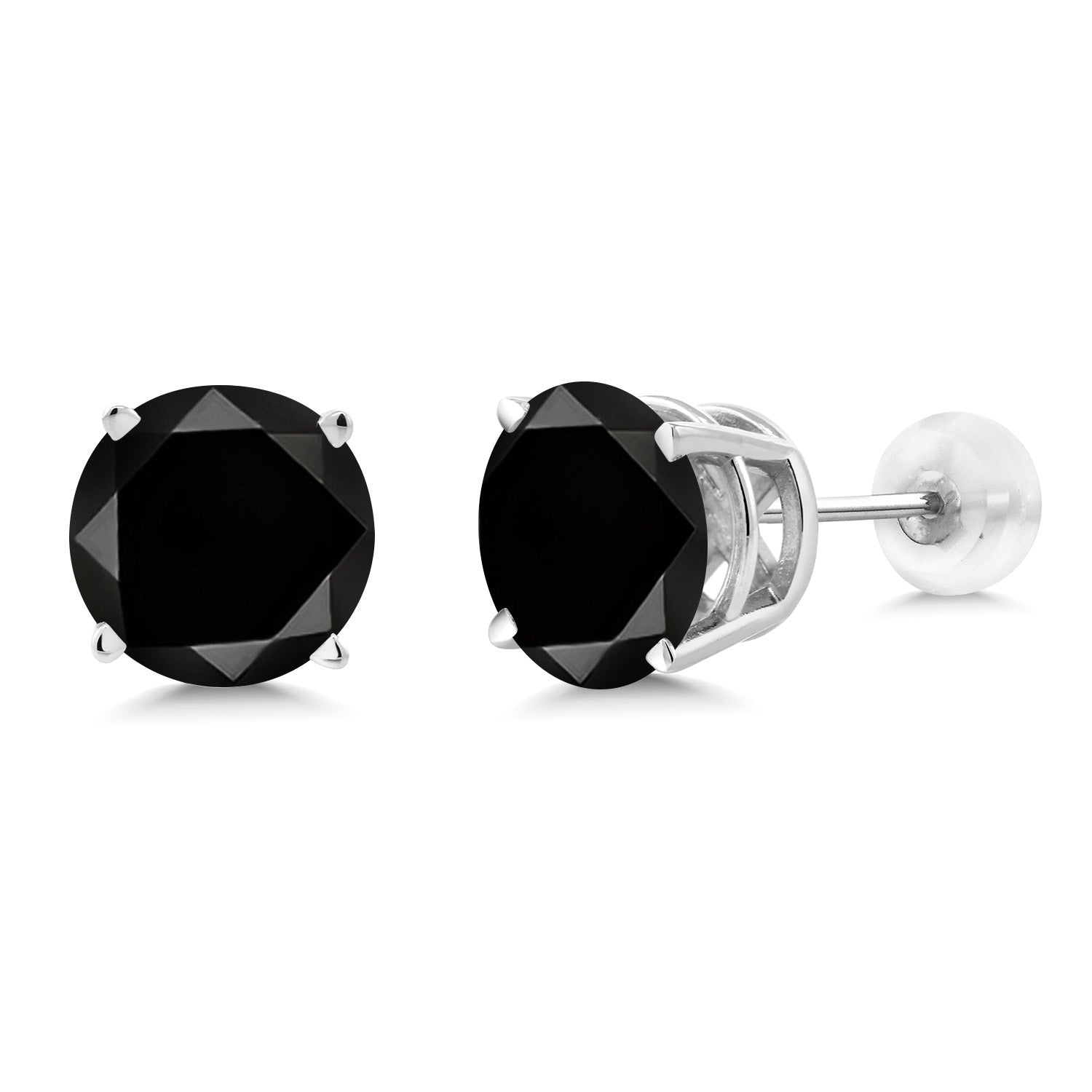 Black Diamond - April_14K White Gold_Earrings in 14K White Gold