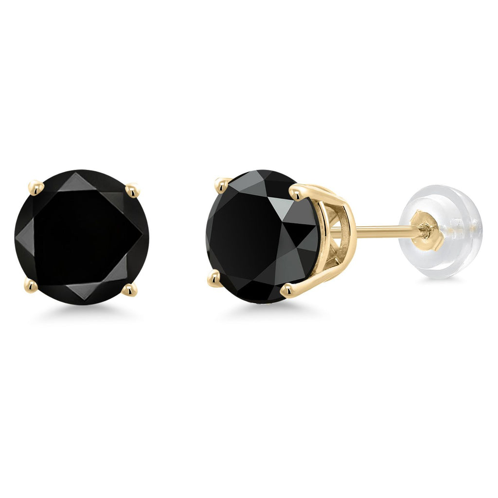 Black Diamond - April_14K Yellow Gold_Earrings in 14K Yellow Gold