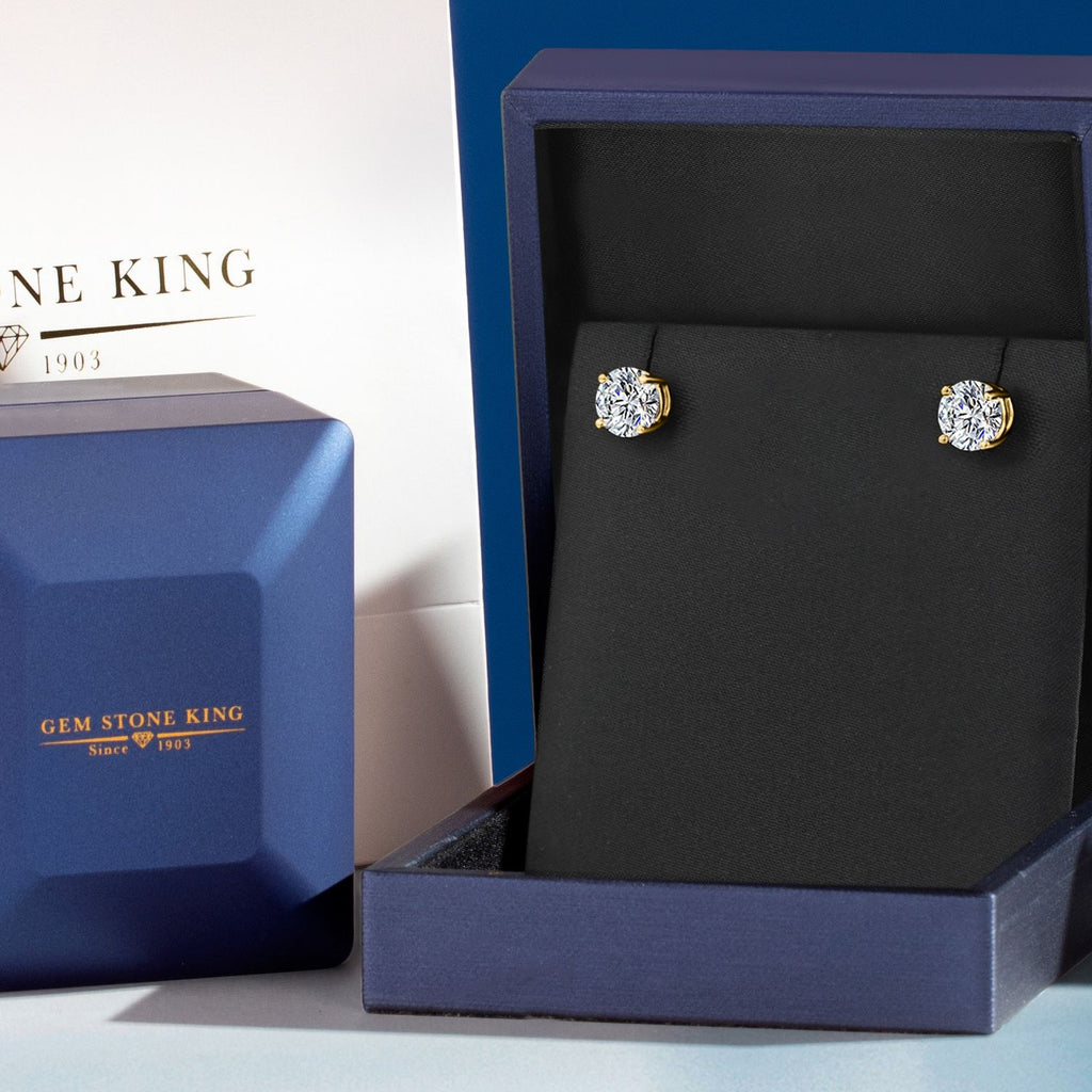 4.00 Carat_Yellow Gold_Earrings in 14K Yellow Gold
