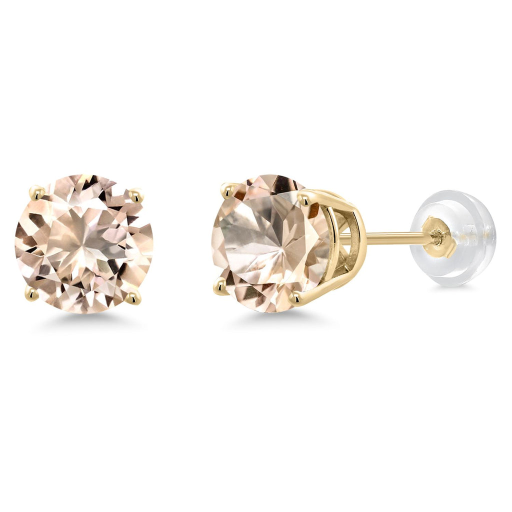 Morganite - October_14K Yellow Gold_Earrings in 14K Yellow Gold