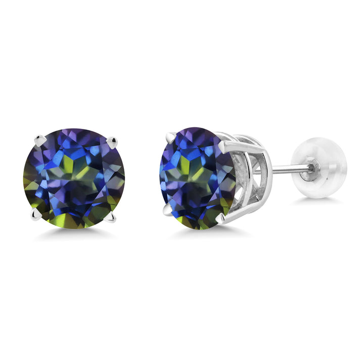 Blue Mystic Topaz_14K White Gold_Earrings in 14K White Gold