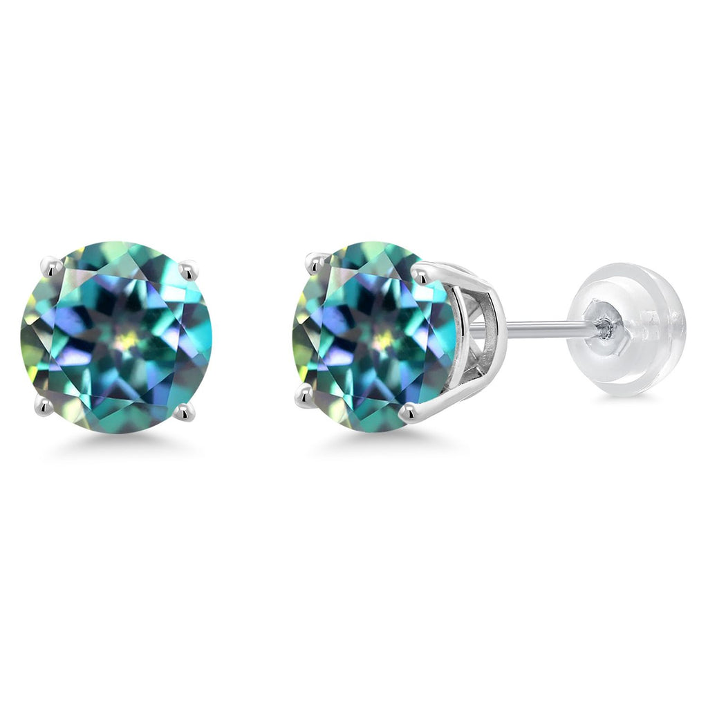 Millennium Blue Mystic Topaz_14K White Gold_Earrings in 14K White Gold