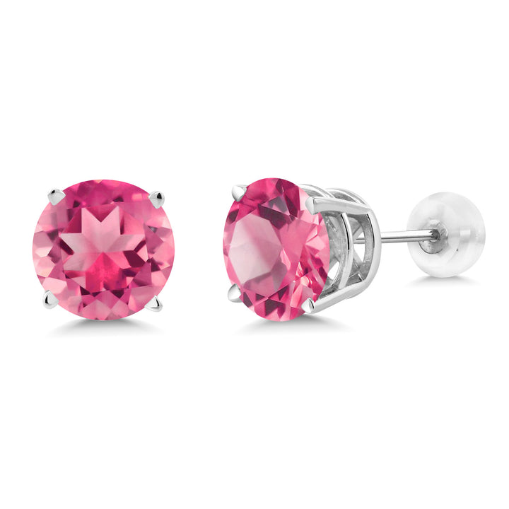 Pink Mystic Topaz_14K White Gold_Earrings in 14K White Gold