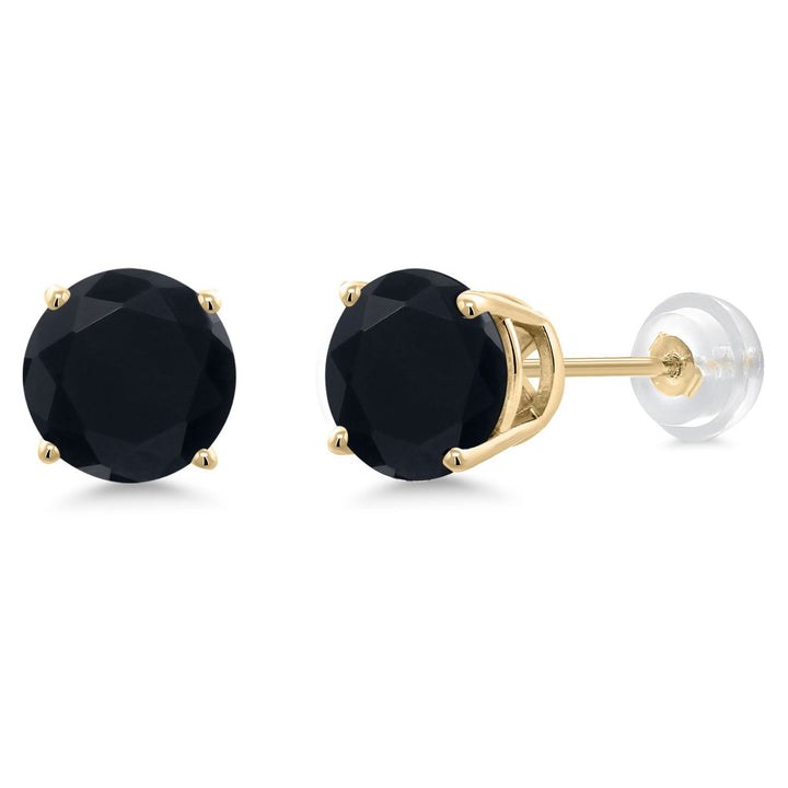 Onyx - December_14K Yellow Gold_Earrings in 14K Yellow Gold