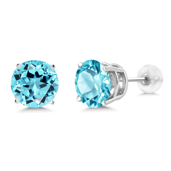 Swiss Blue Topaz - November_14K White Gold