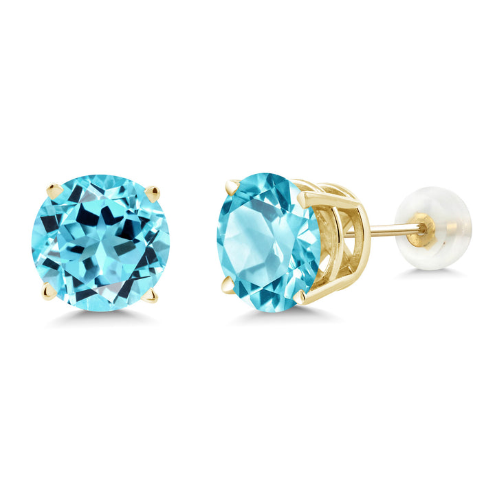 Swiss Blue Topaz - November_14K Yellow Gold