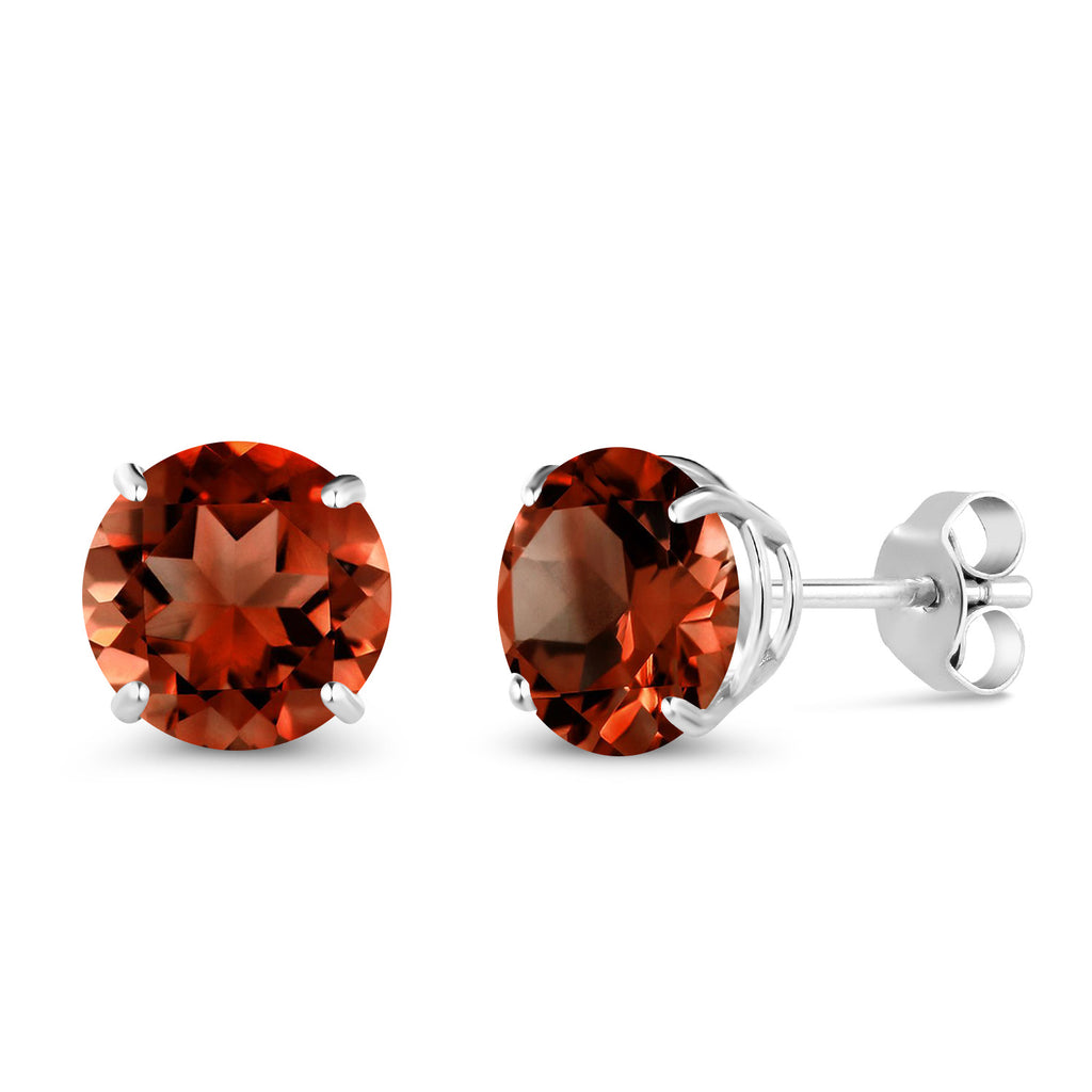 Garnet - January_Earrings in 10K White Gold
