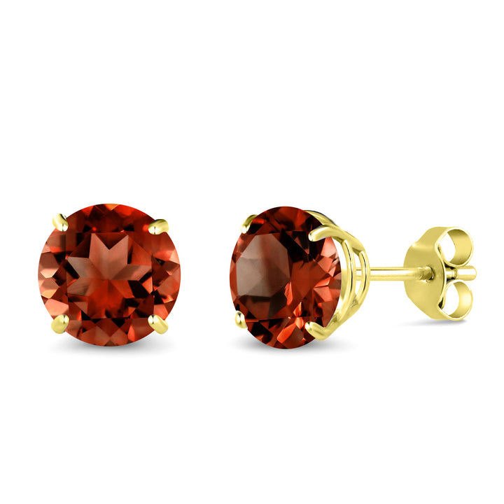 Garnet - January_Earrings in 14K Yellow Gold