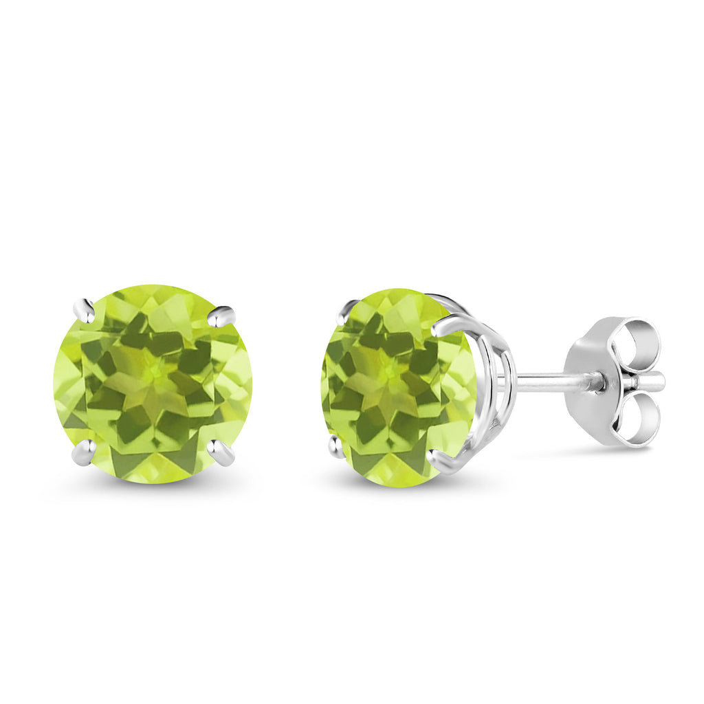 Lemon Quartz_Earrings in 10K White Gold