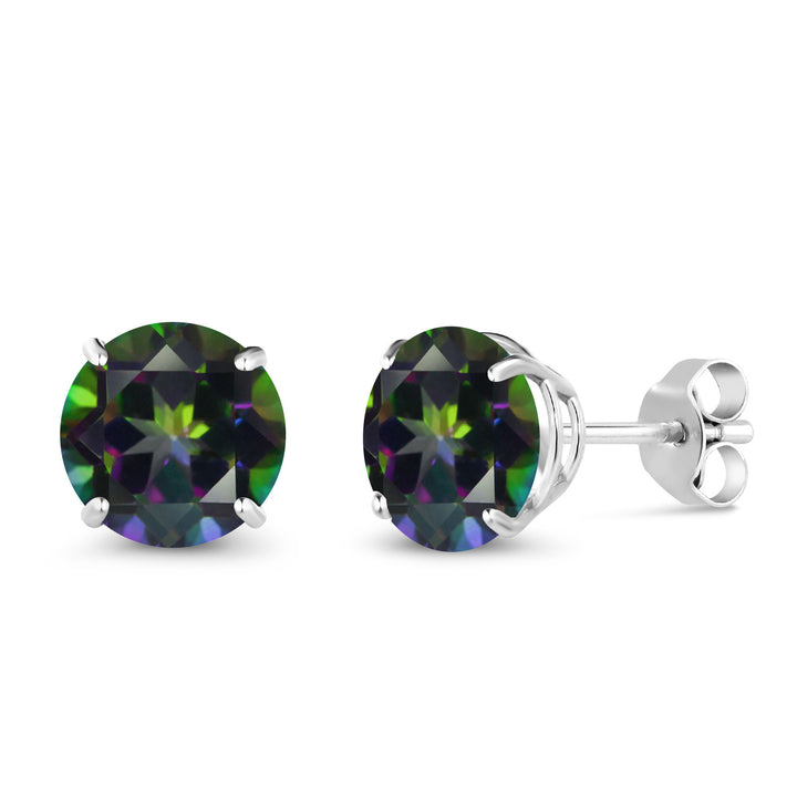 Green Mystic Topaz_Earrings in 10K White Gold