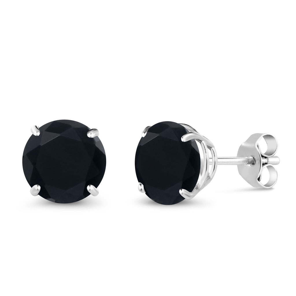 Onyx - December_Earrings in 10K White Gold