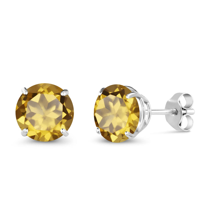 Champagne Quartz_Earrings in 10K White Gold