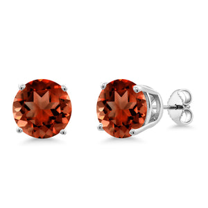 Garnet - January_Earrings in 925 Sterling Silver