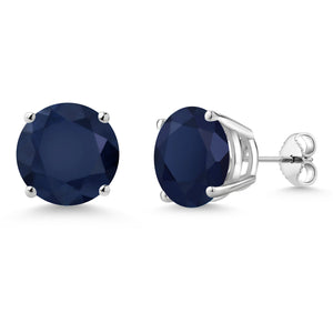 Blue Sapphire - September_Earrings in 925 Sterling Silver