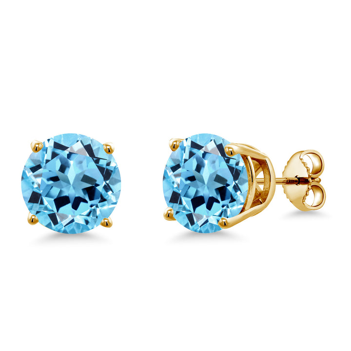 Topaz - November_Earrings in 925 Yellow Gold Plated Silver