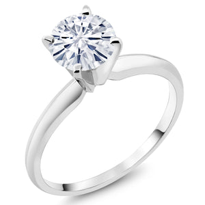 Moissanite_5_Ring in 14K White Gold