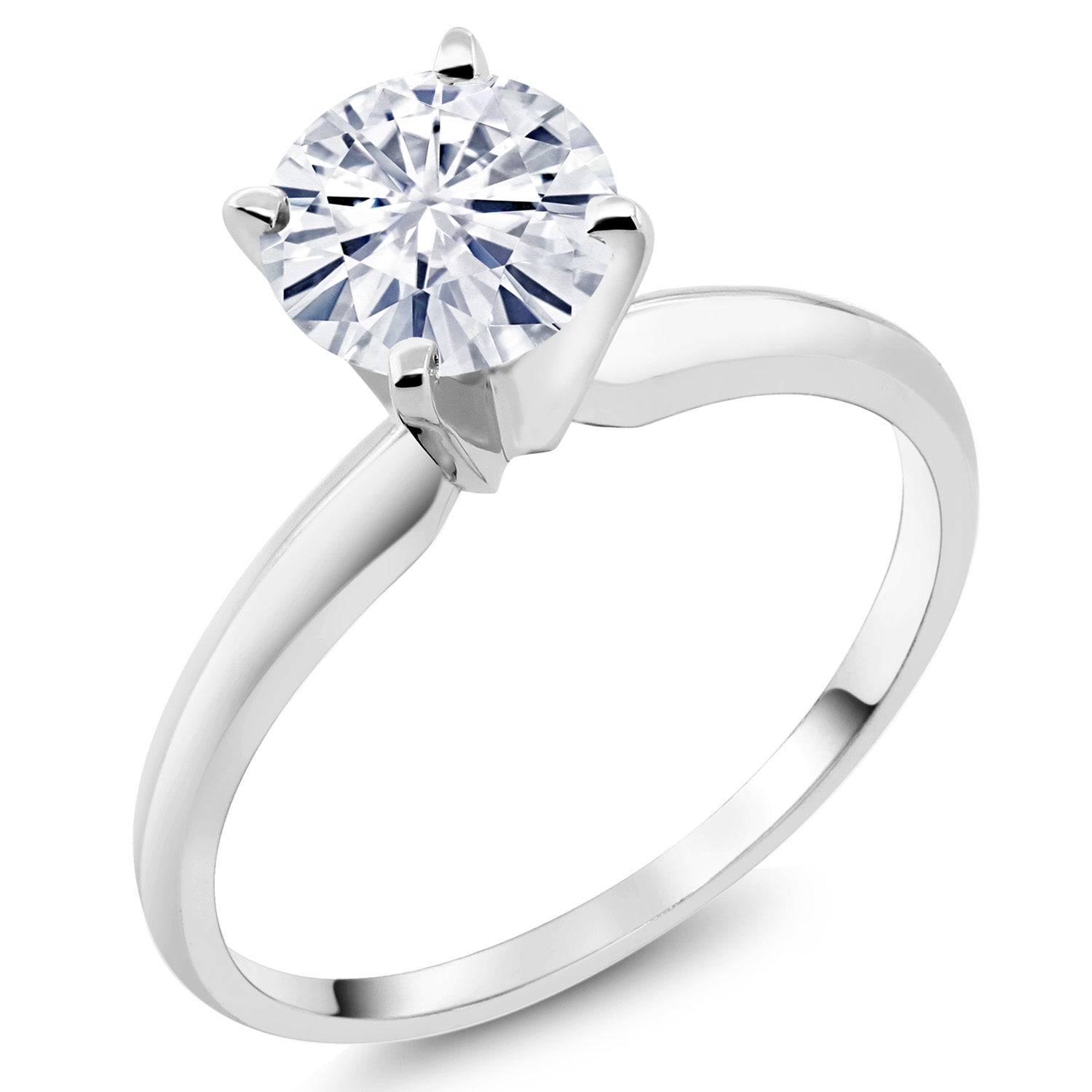Moissanite_5_Ring in 14K White Gold