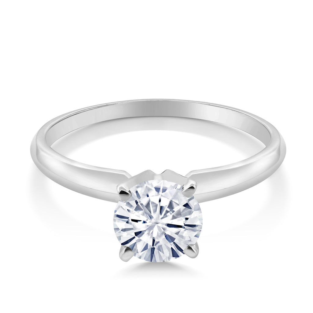 Moissanite_5_Ring in 14K White Gold