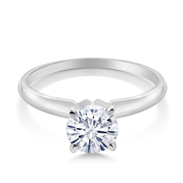 Moissanite_5_Ring in 14K White Gold