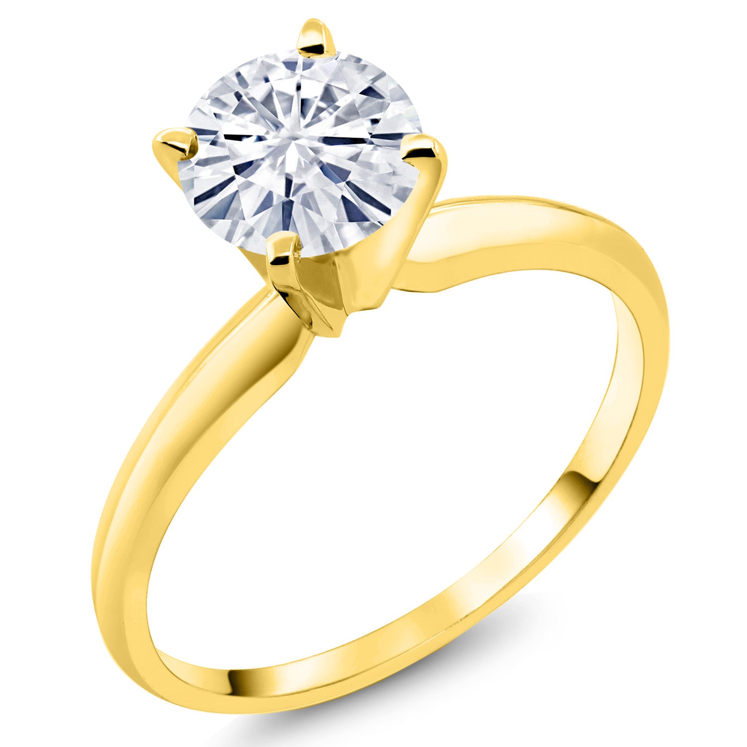 Moissanite_5_Ring in 14K Yellow Gold