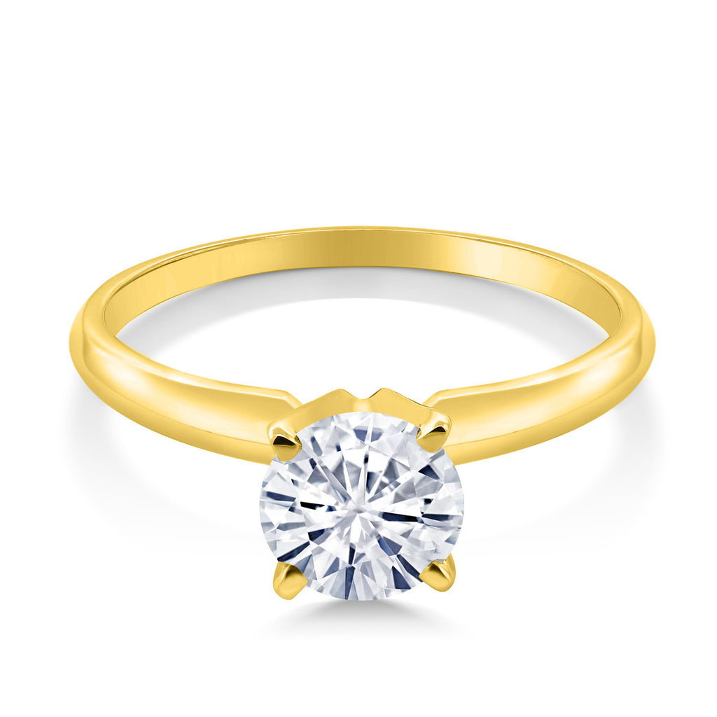 Moissanite_5_Ring in 14K Yellow Gold