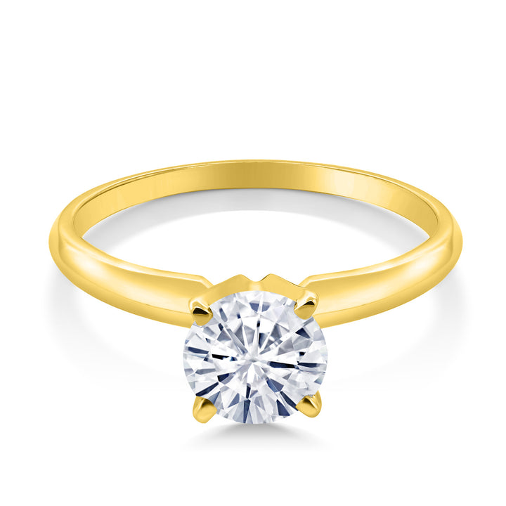 Moissanite_5_Ring in 14K Yellow Gold