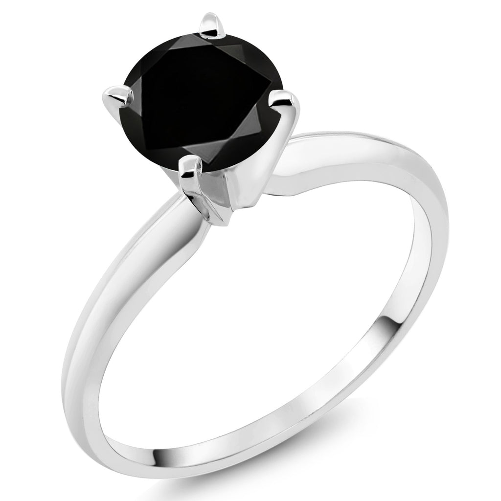 Black Diamond - April_7_Ring in 14K White Gold