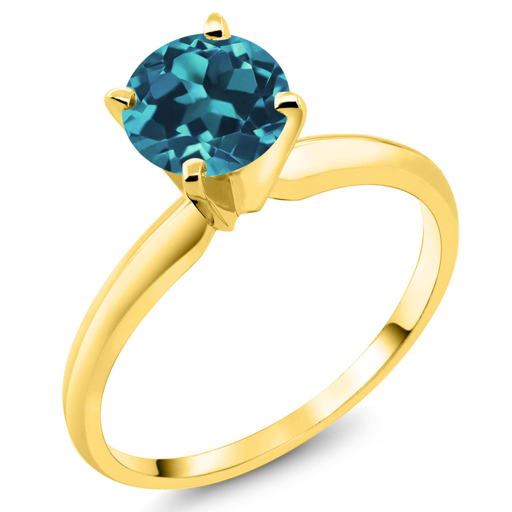 London Blue Topaz - November_5_Ring in 14K Yellow Gold