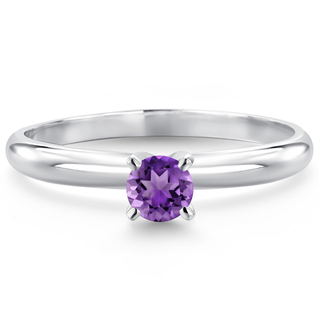 Amethyst - February_6_Ring in 14K White Gold