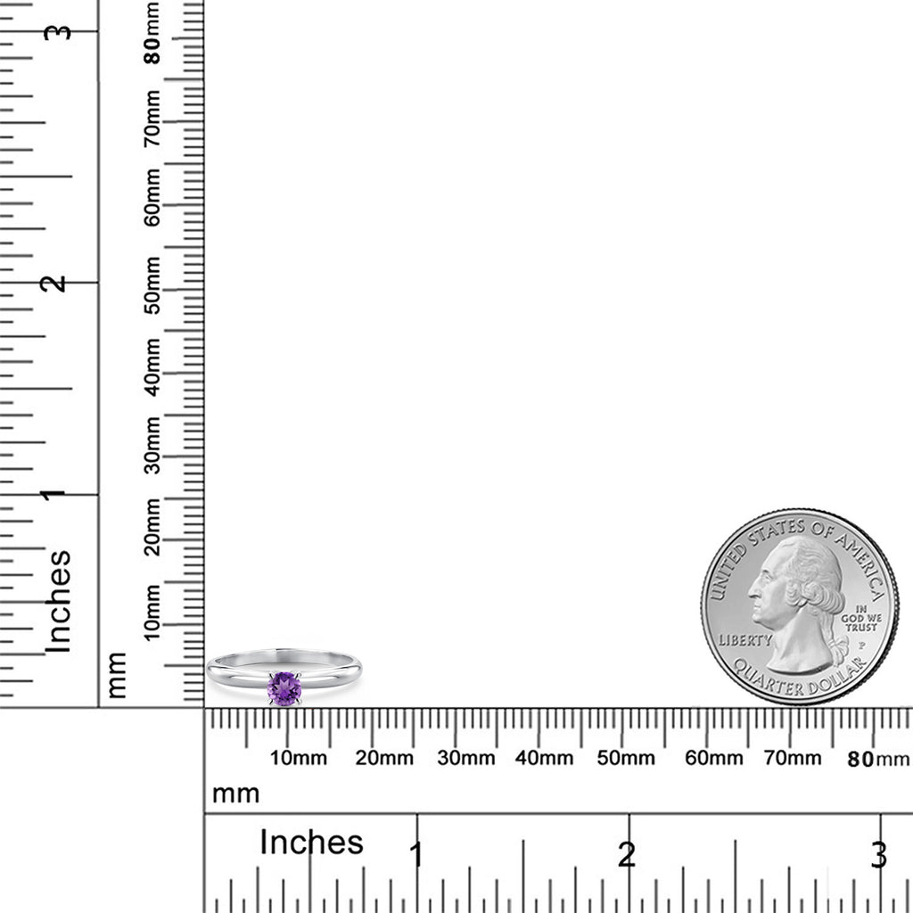 Amethyst - February_6_Ring in 14K White Gold
