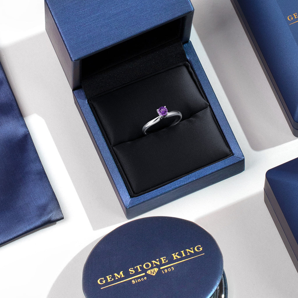 Amethyst - February_6_Ring in 14K White Gold