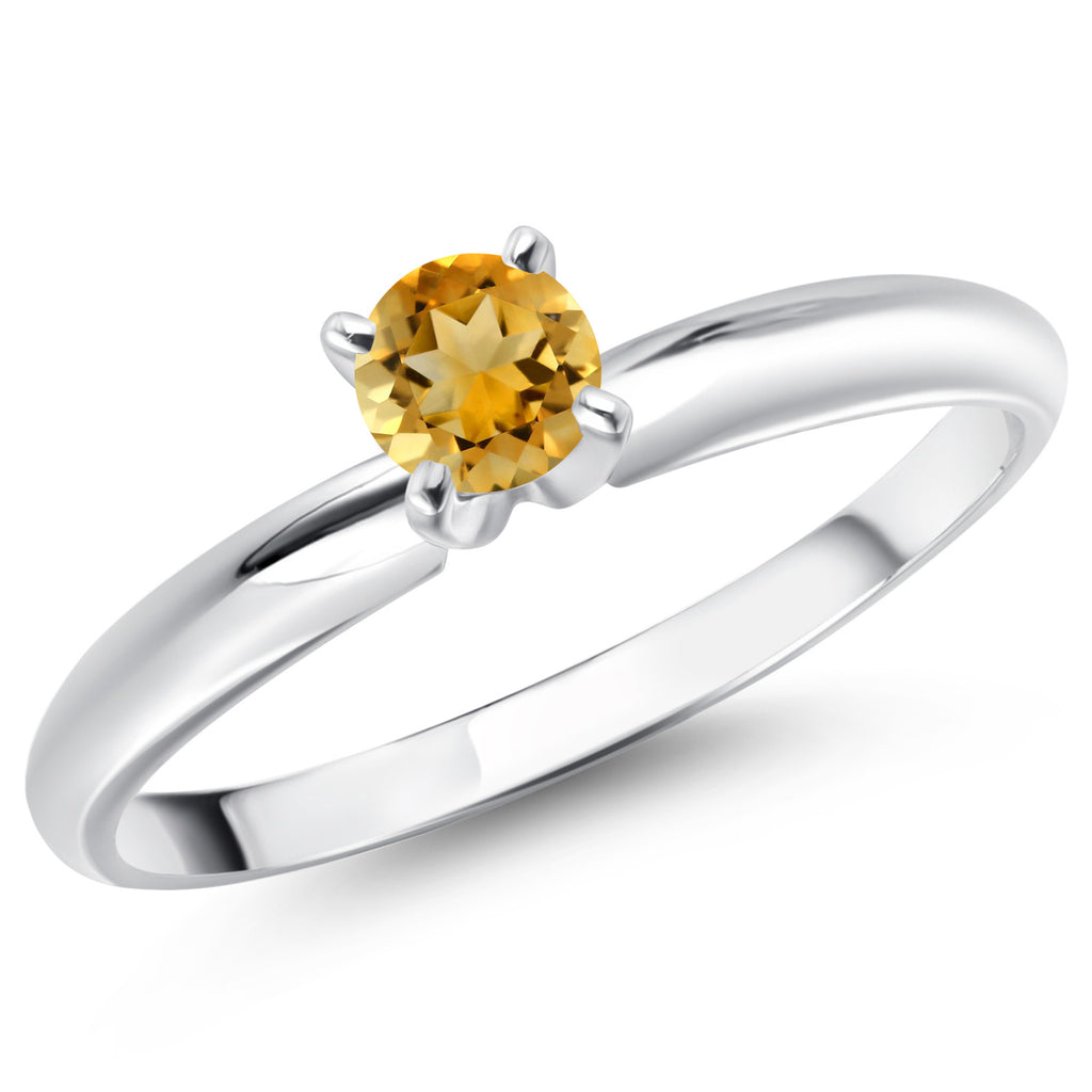Citrine - November_5_Ring in 14K White Gold