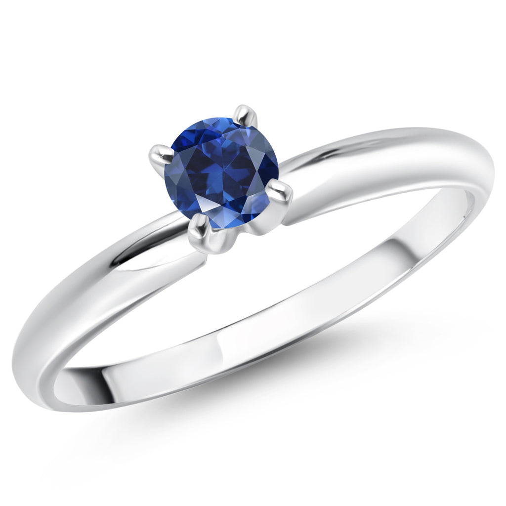 Created Sapphire - September_8_Ring in 14K White Gold