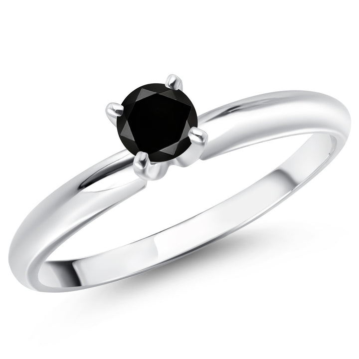 Black Diamond - April_5_Ring in 14K White Gold