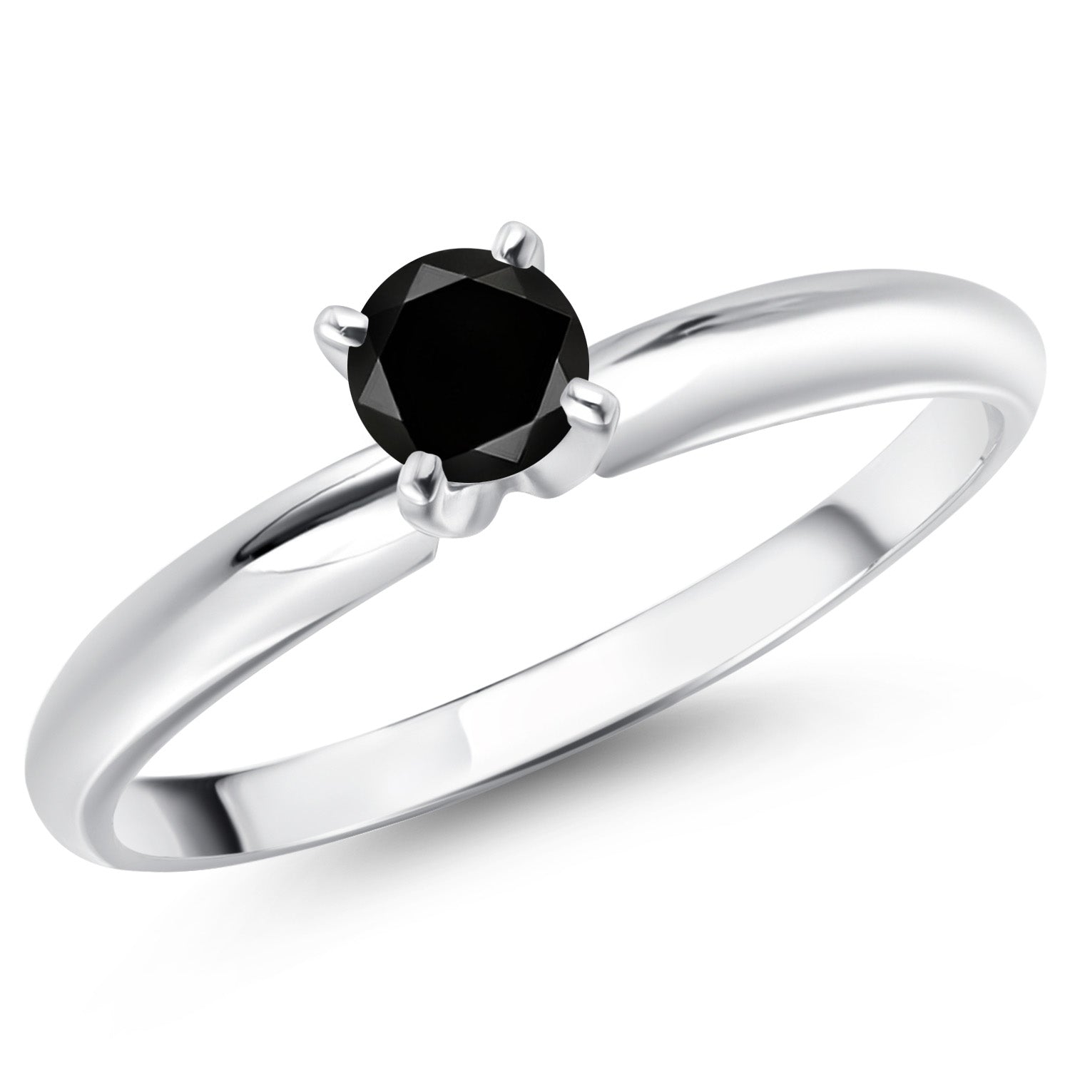 Black Diamond - April_6_Ring in 14K White Gold