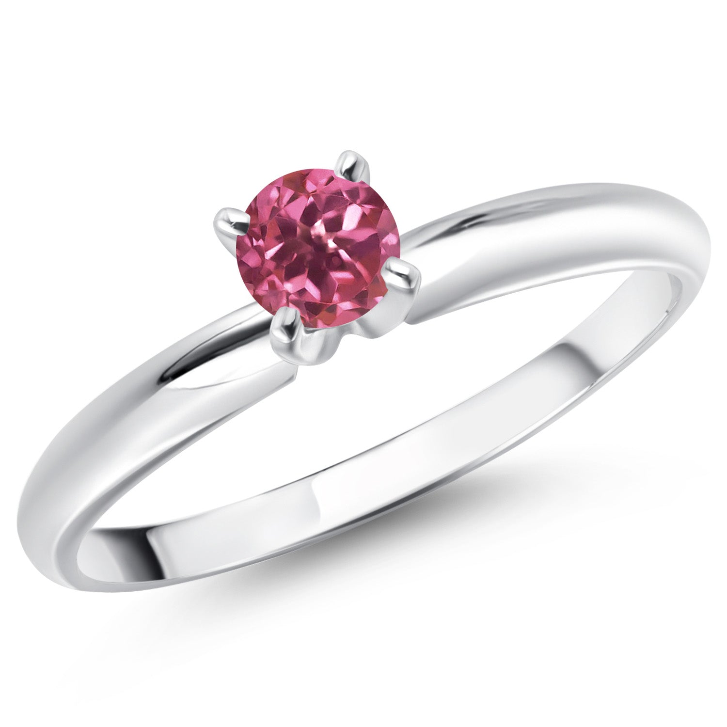 Pink Tourmaline - October_8_Ring in 14K White Gold