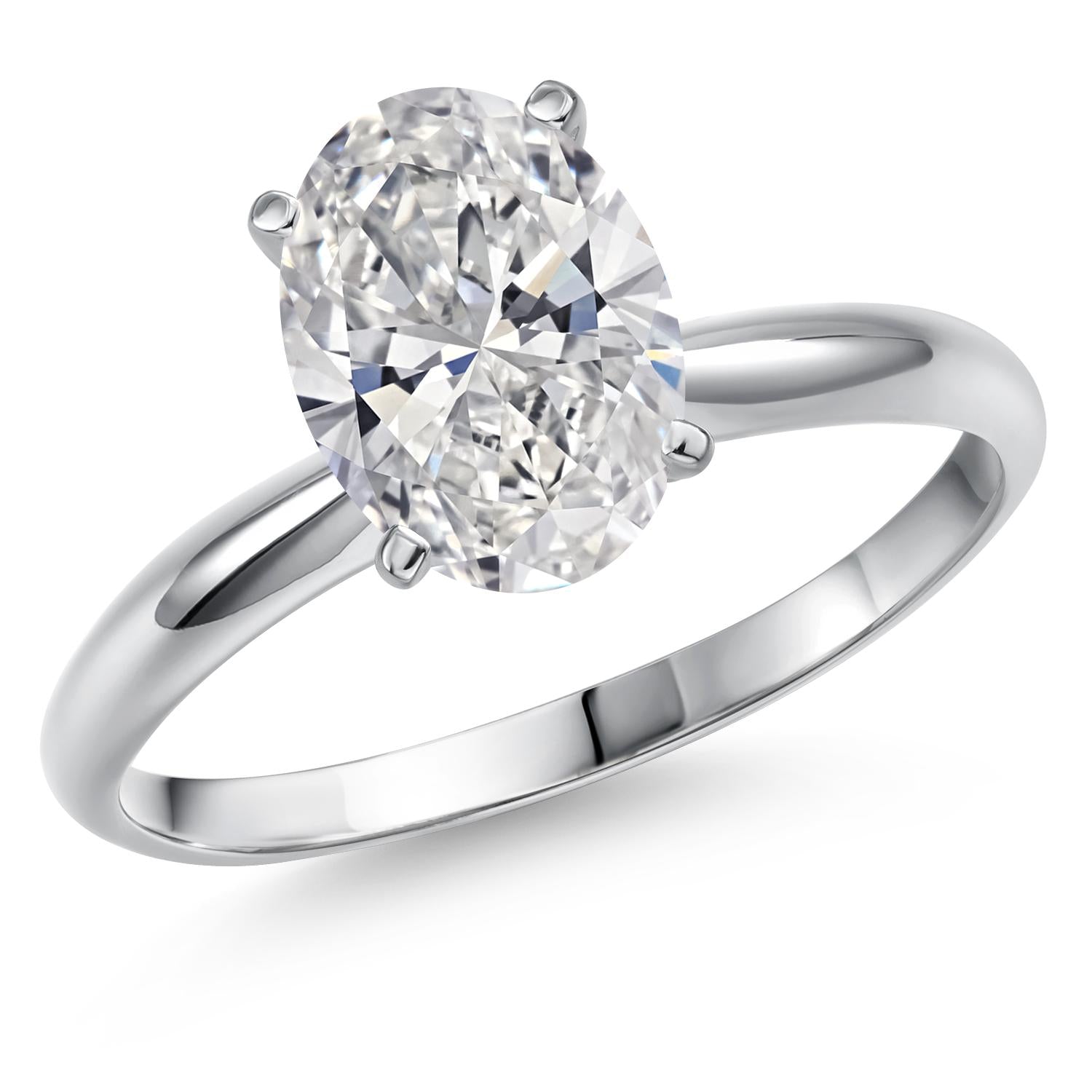 Oval Cut_2.00 Carat_7_Ring in 14K White Gold