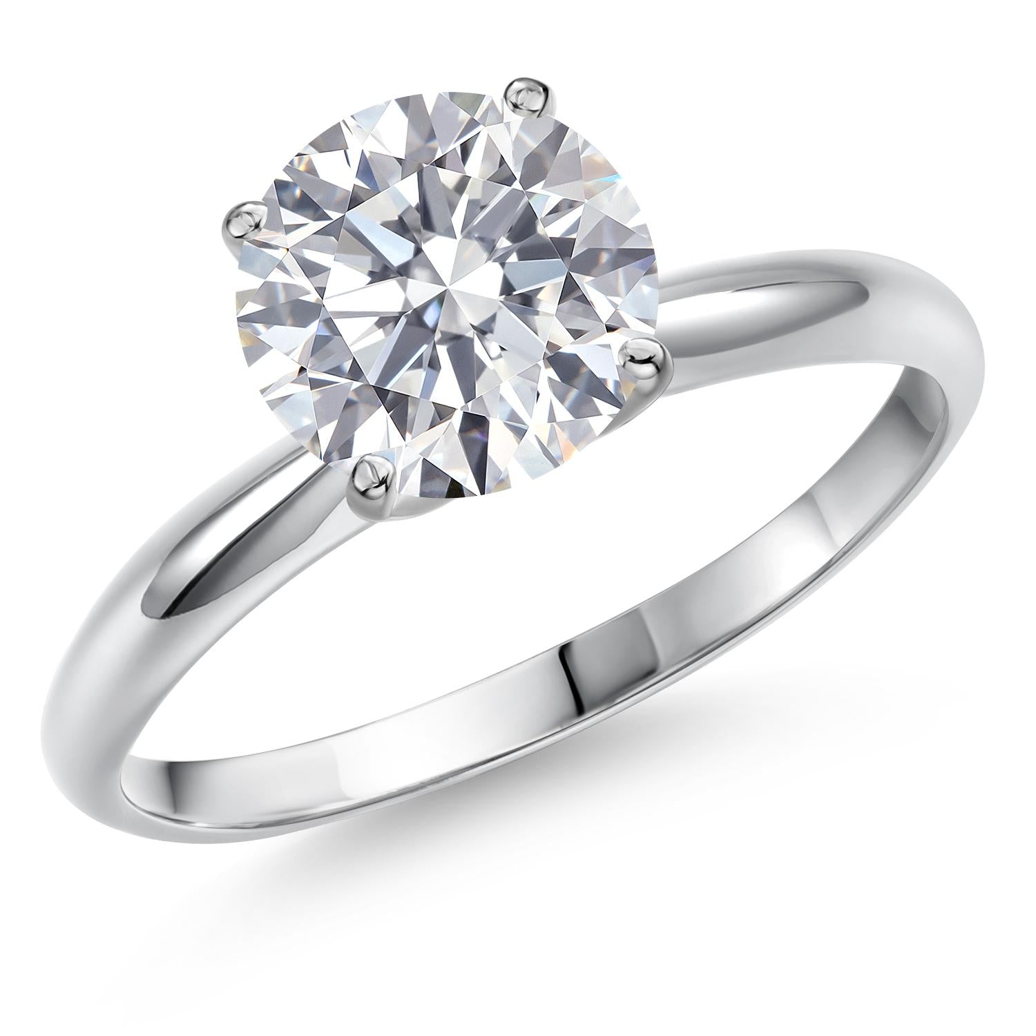 Round Cut_2.00 Carat_7_Ring in 14K White Gold