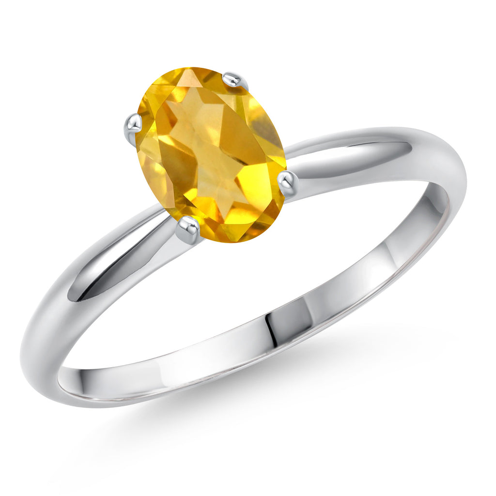 Citrine - November_6_Ring in 14K White Gold