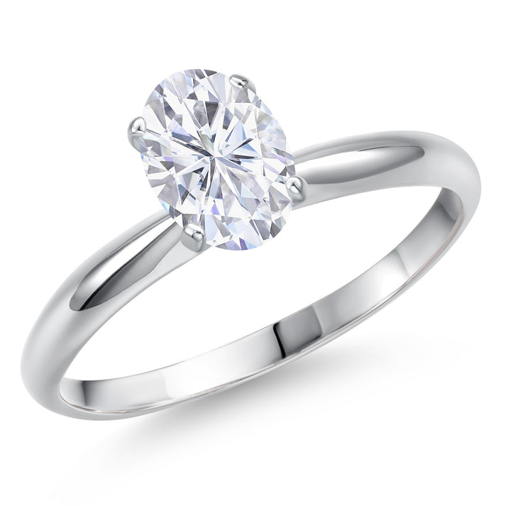 White Moissanite - April_6_Ring in 14K White Gold