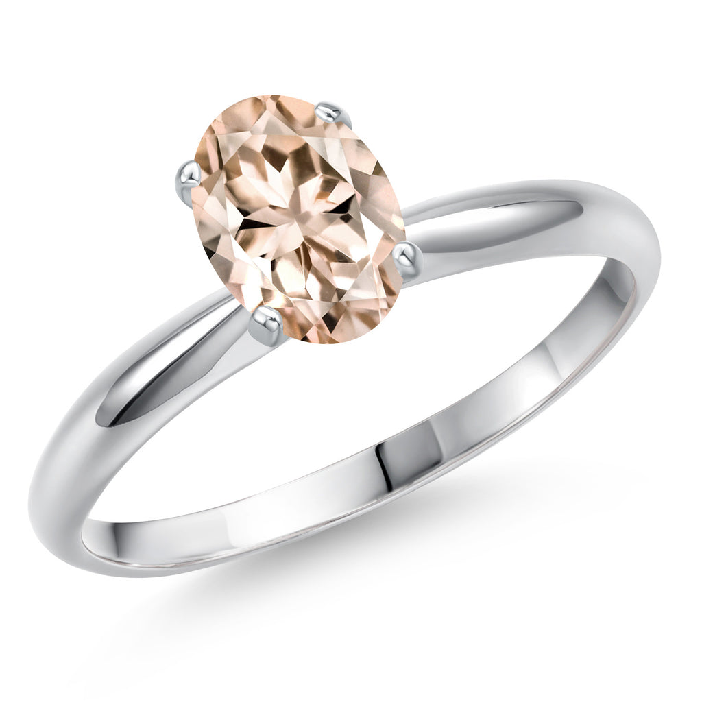 Morganite - October_6_Ring in 14K White Gold