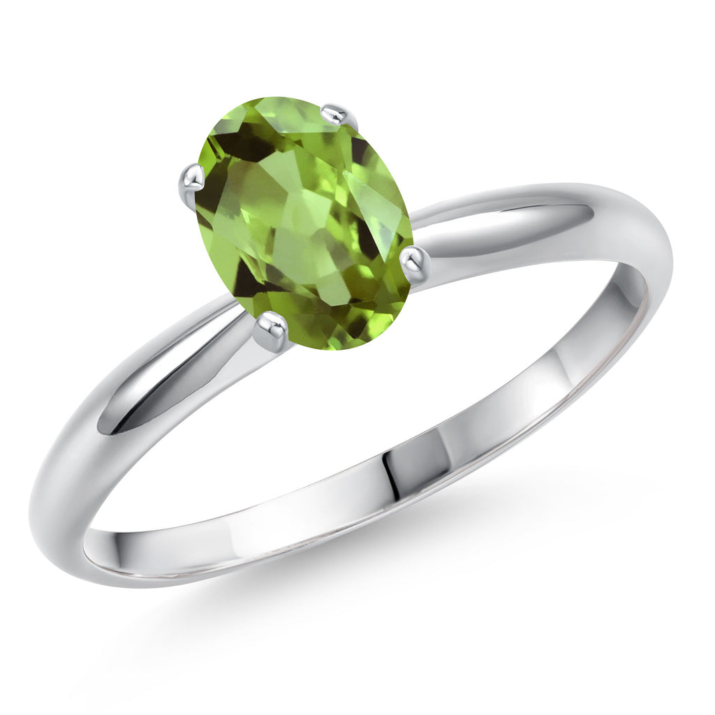 Peridot - August_9_Ring in 14K White Gold
