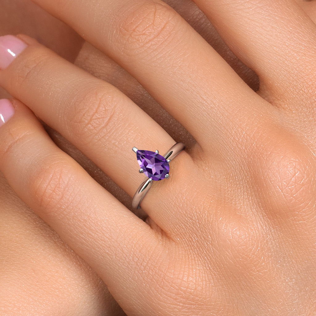 Amethyst - February_7_Ring in 14K White Gold