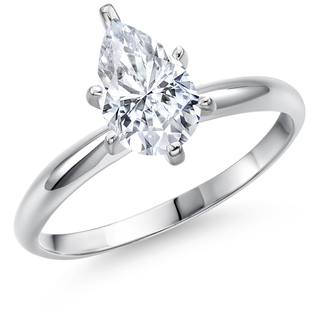 White Moissanite - April_9_Ring in 14K White Gold