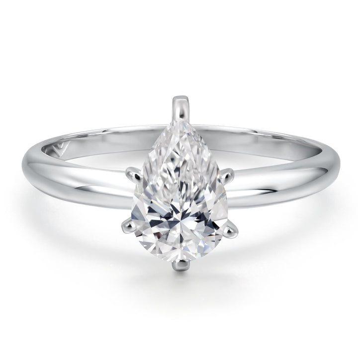Pear Shape_Ring in 14K White Gold