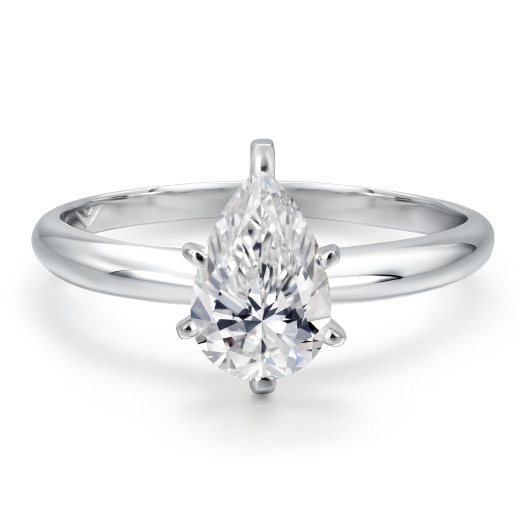 Pear Shape_Ring in 14K White Gold