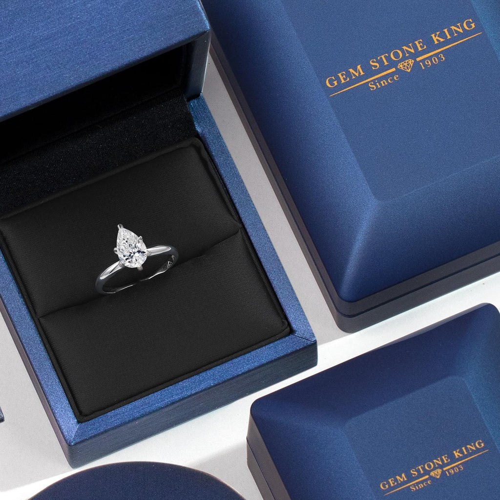 Pear Shape_Ring in 14K White Gold