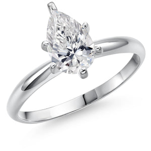 Pear Shape_Ring in 14K White Gold