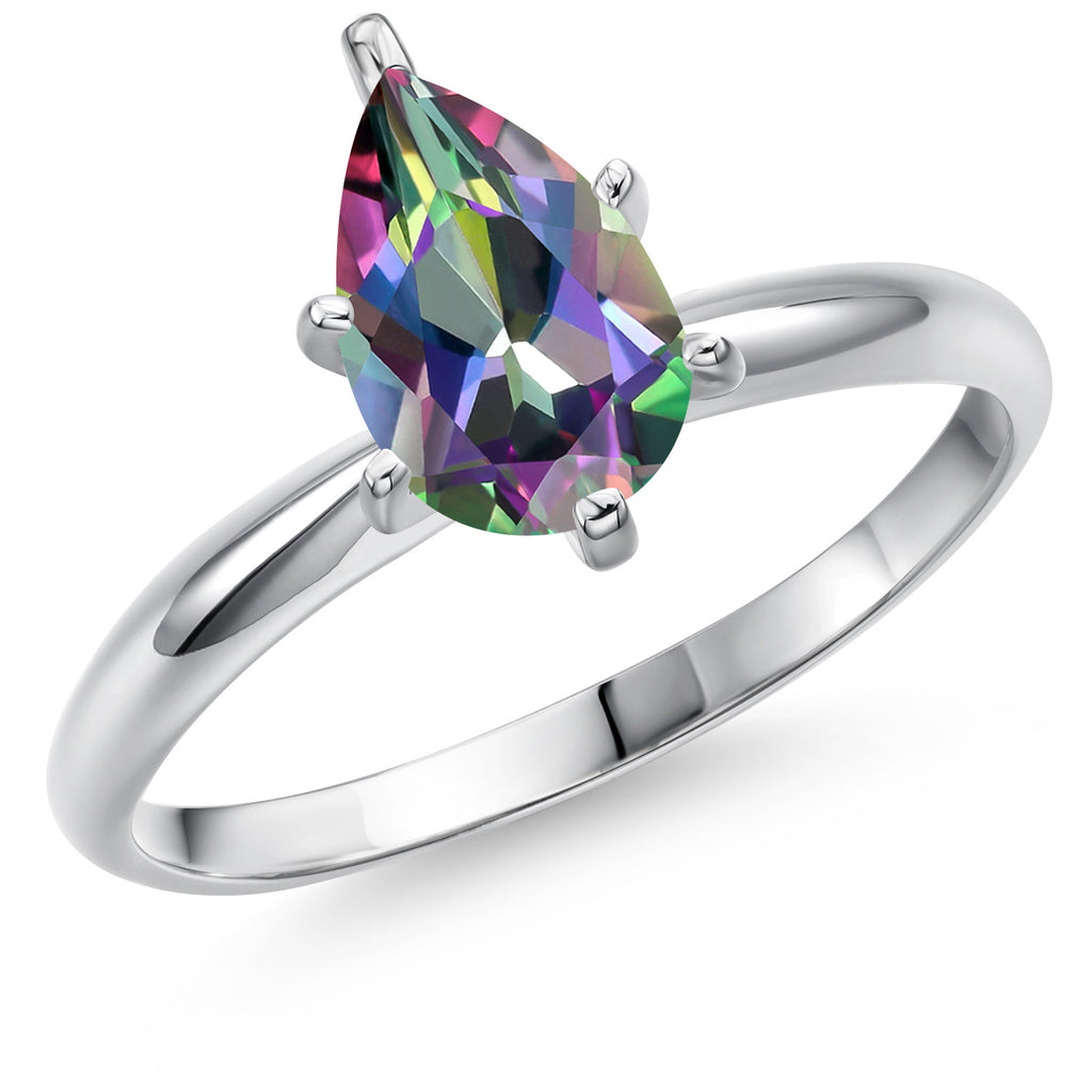 Green Mystic Topaz_9_Ring in 14K White Gold