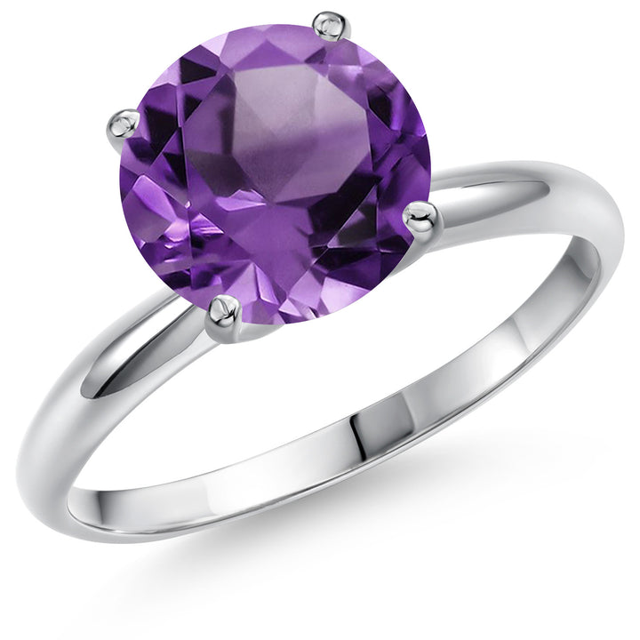 Amethyst - February_5_Ring in 14K White Gold